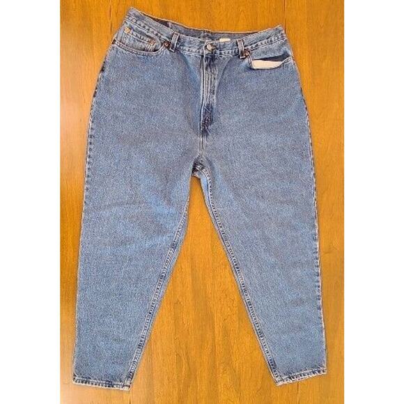 VTG Levis 550 Women's Size 22 Blue Jeans Relaxed Fit Tapered Leg 27" Inseam, USA - Picture 1 of 10